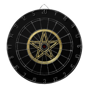 Golden pentagram dartboard