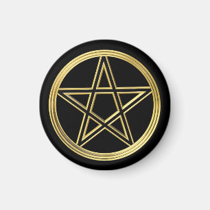 Golden pentagram magnet
