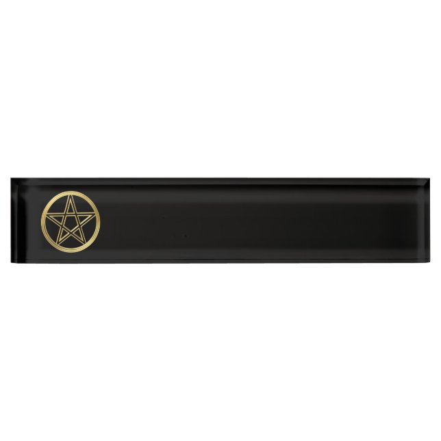 Golden pentagram nameplate (Front)