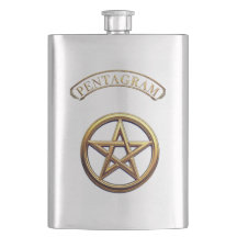 Golden Pentagram Occult Symbol