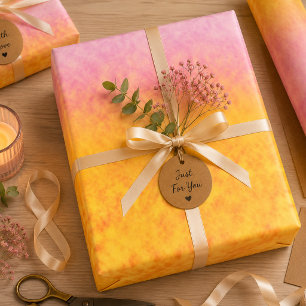 Golden Petal Mirage Wrapping Paper Sheet