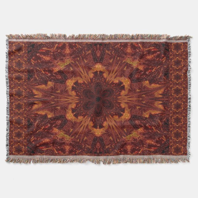 Golden Petals 2 Throw Blanket (Front)