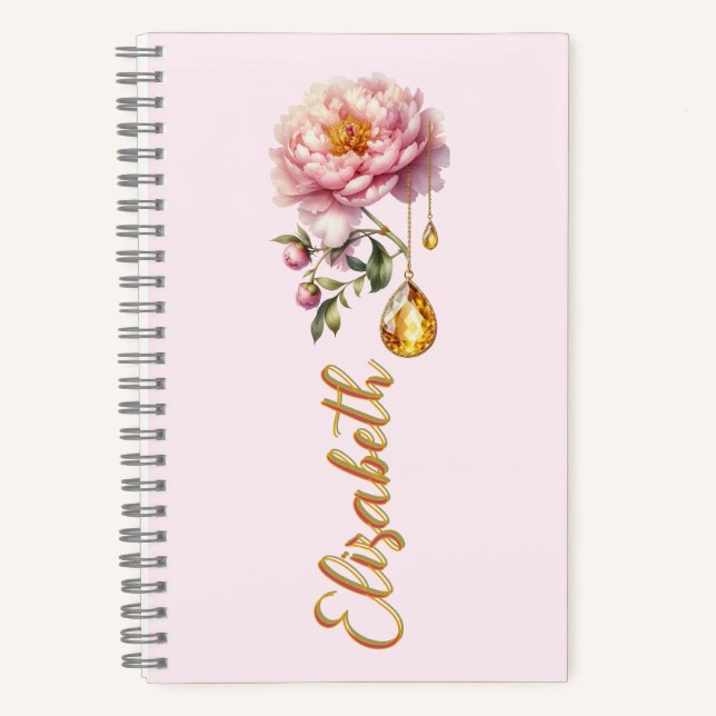 Golden Petals & Autumn Whispers November Notebook (Front)