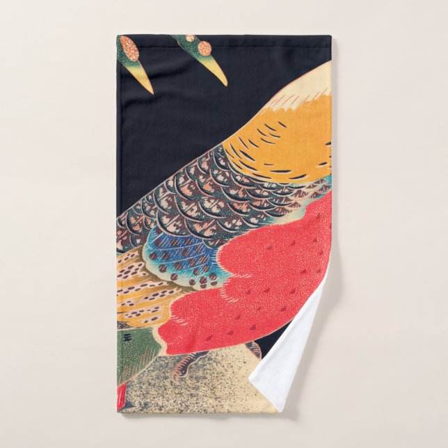 Golden Pheasant In Snow By Ito Jakuchu Hand Towel (Hand Towel)