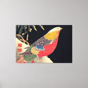 Golden Pheasant in the Snow Bird - Jakuchu (1900) Canvas Print