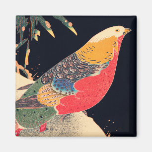 Golden Pheasant in the Snow by Ito Jakuchu Magnet