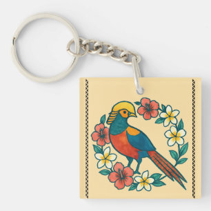 golden pheasant key ring