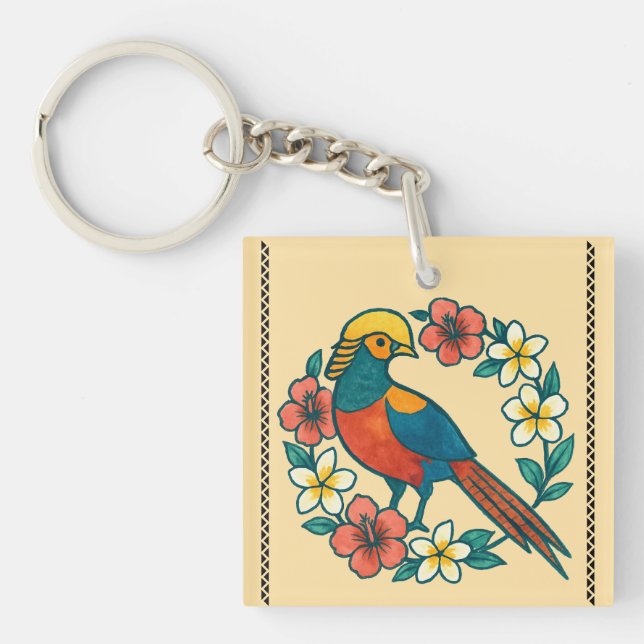 golden pheasant key ring (Front)