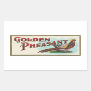 Golden Pheasant Rectangular Sticker