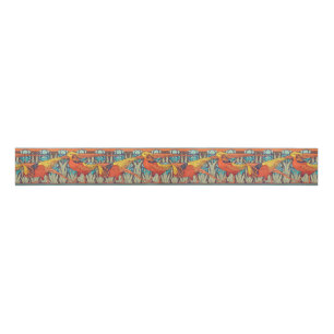 Golden Pheasant Retro Grosgrain Ribbon