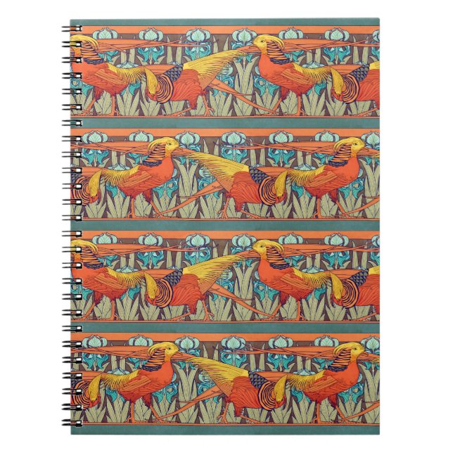 Golden Pheasant Retro Notebook (Front)