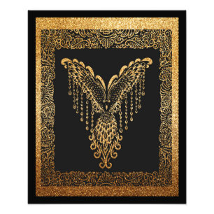 Golden Phoenix Elegance Photo Print