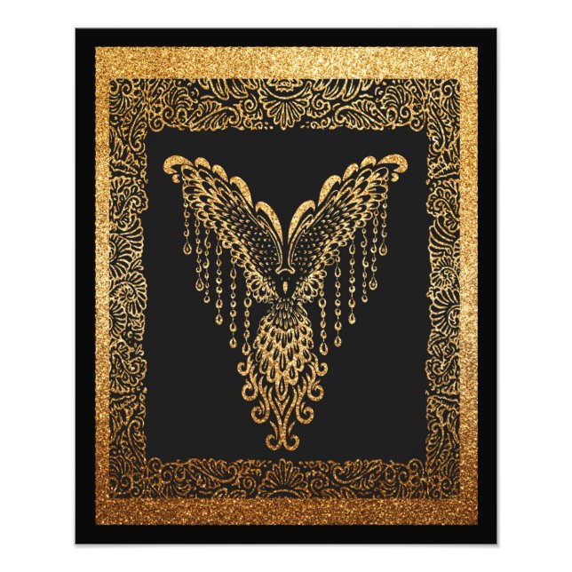 Golden Phoenix Elegance  Photo Print (Front)