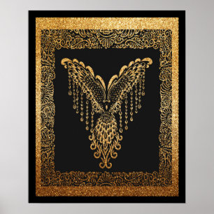 Golden Phoenix Elegance  Poster