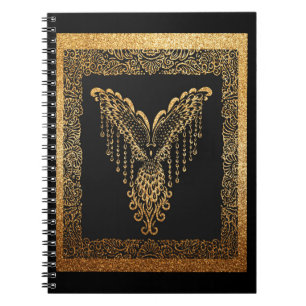 Golden Phoenix Elegance Spiral Notebook
