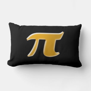 Golden PI on Black Lumbar Cushion
