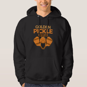 Golden Pickle Club Funny Pickleball Players Pickle Hoodie