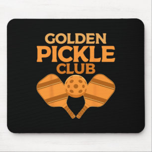 Golden Pickle Club Funny Pickleball Players Pickle Mouse Pad