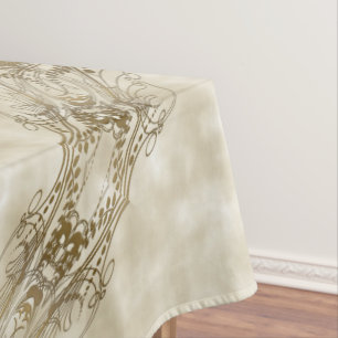 Golden Pillars Tablecloth