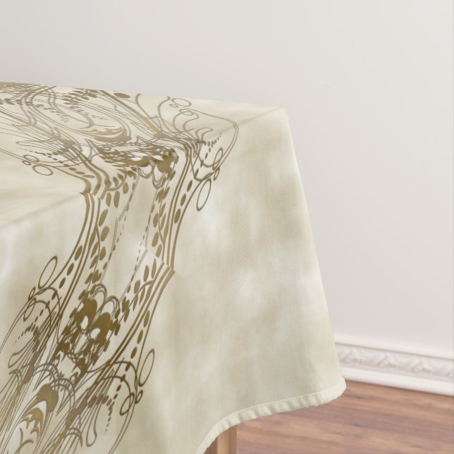 Golden Pillars Tablecloth (In Situ)