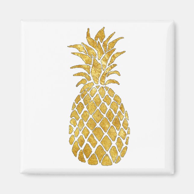 golden pineapple magnet (Front)