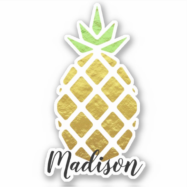Golden Pineapple | Personalised Custom Cut (Front)