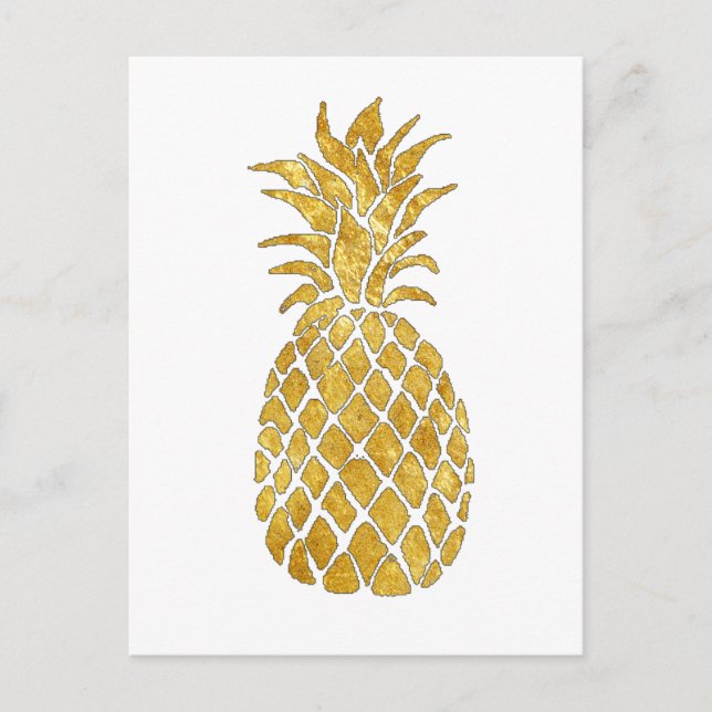 golden pineapple postcard (Front)