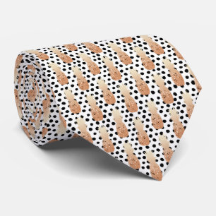 Golden Pineapples Pattern Tropical  Tie