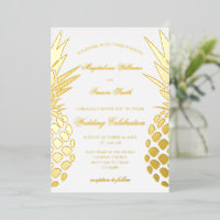 golden pineapples wedding