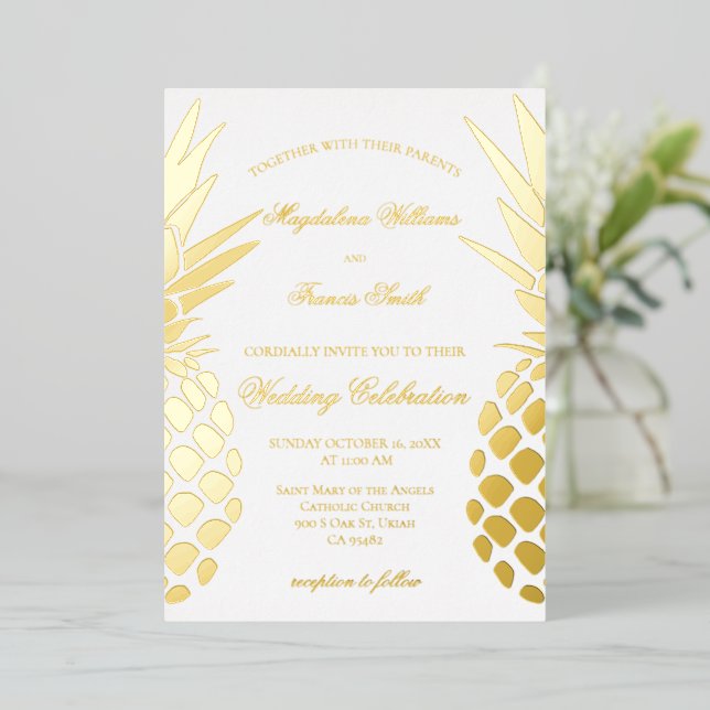 golden pineapples wedding (Standing Front)