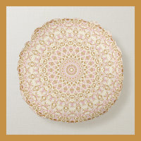 Golden Pink Mandala Radiant Geometric Sunburst