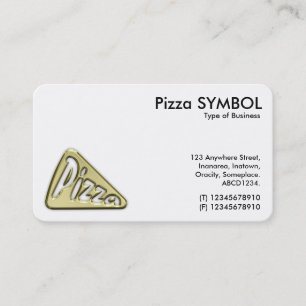 Golden Pizza Symbol Business Card