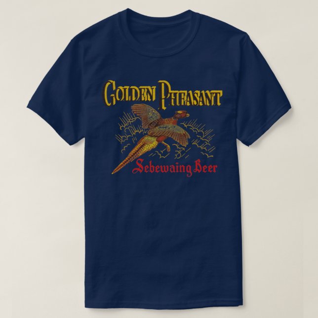 Golden Pleasant Sebewaing Beer Retro Defunct Brewe T-Shirt (Design Front)