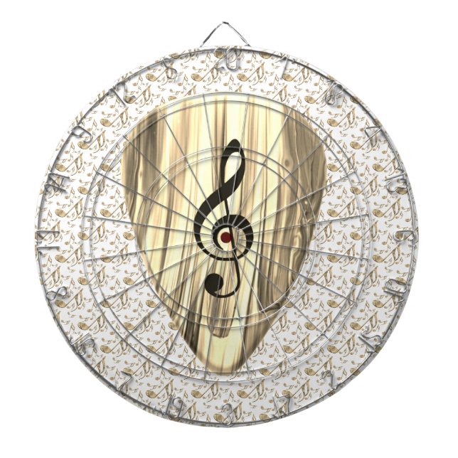 Golden Plectron – Stylish design for music lovers! Dartboard (Front)