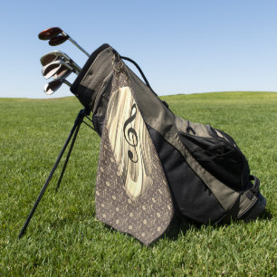 Golden Plectron – Stylish design for music lovers! Golf Towel