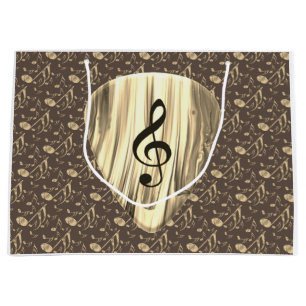 Golden Plectron – Stylish design for music lovers! Large Gift Bag