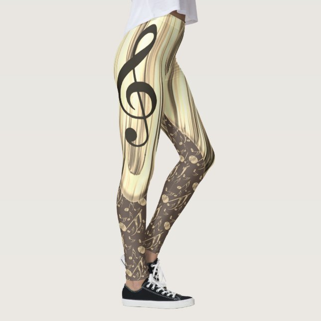 Golden Plectron – Stylish design for music lovers! Leggings (Right)