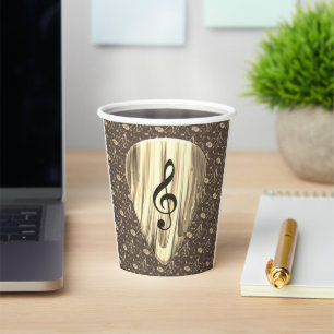 Golden Plectron – Stylish design for music lovers! Paper Cups