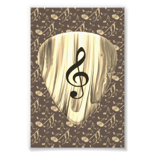Golden Plectron – Stylish design for music lovers! Photo Print