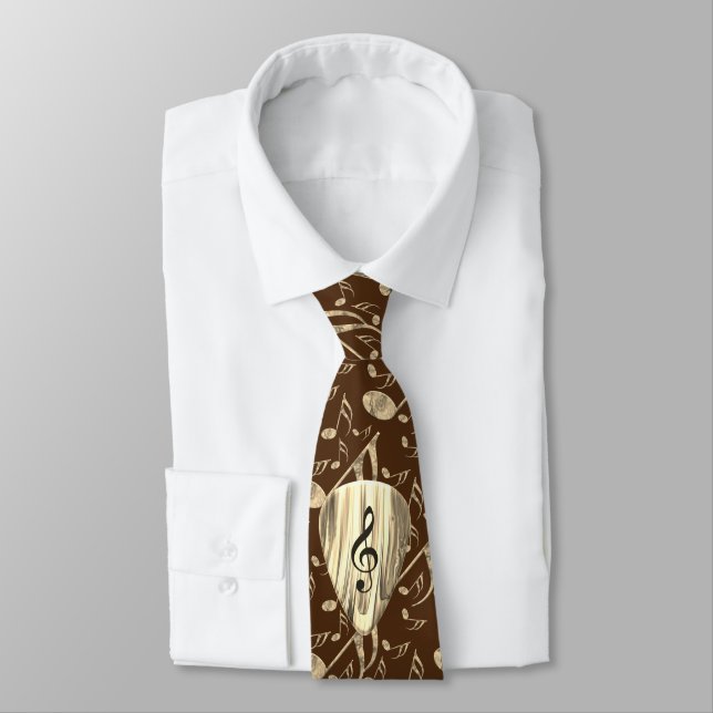 Golden Plectron – Stylish design for music lovers! Tie (Tied)