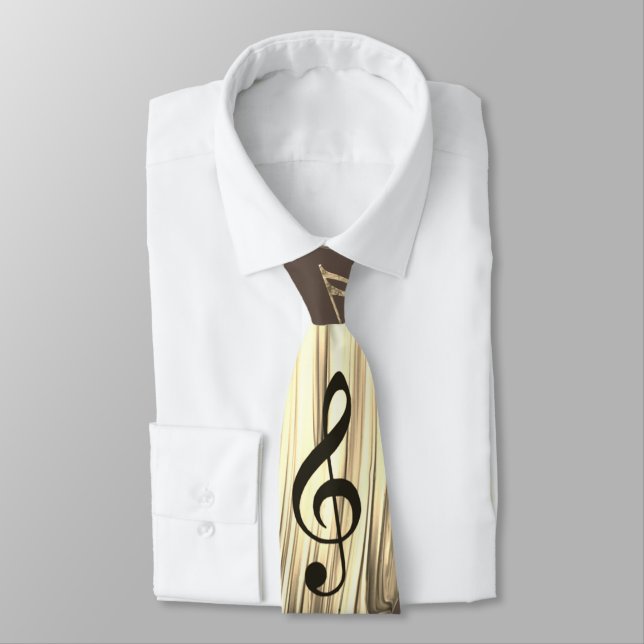 Golden Plectron – Stylish design for music lovers! Tie (Tied)