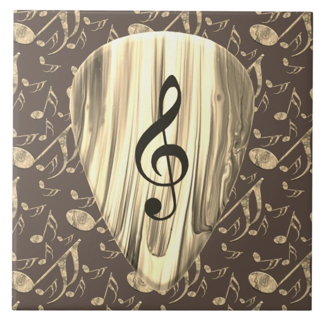 Golden Plectron – Stylish design for music lovers! Tile (Front)