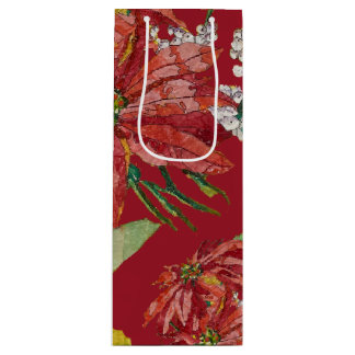 Golden Poinsettia | Fine Art Christmas Wine Gift Bag