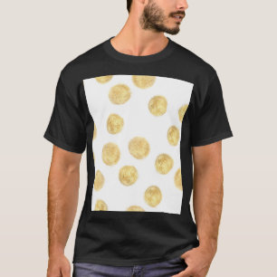 Golden Polka Dot Hand Drawn T-Shirt