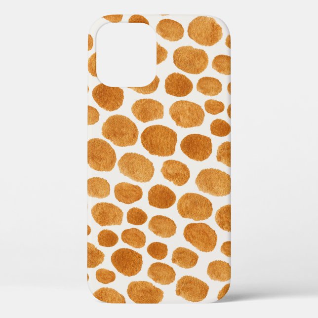 Golden Polka Dots: Abstract Gouache Case-Mate iPhone Case (Back)