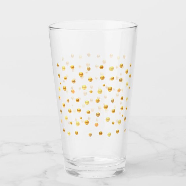 Golden Polka Dots Glass (Front)