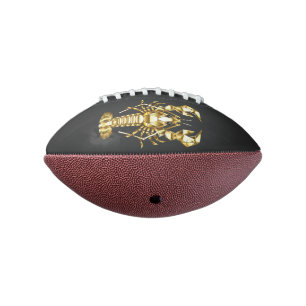 Golden polygonal lobster crawfish on black football