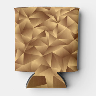 Golden polygons, 3D effect, vintage. Can Cooler
