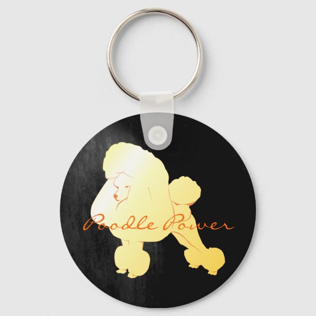 Golden Poodle Keychain (Front)