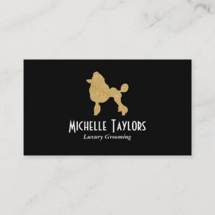 Golden Poodle Luxury Grooming Business Card
